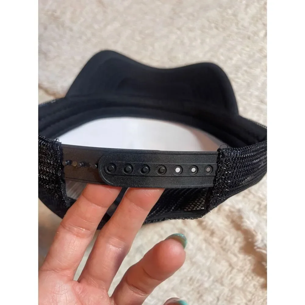 Black 'MAMA' Trucker Hat with White Raised Lettering NEW